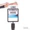 Us Weight Plastic Stanchion Sign Holder with Plexiglass Cover, 8in x 10in, Black U2514 - alternate 2
